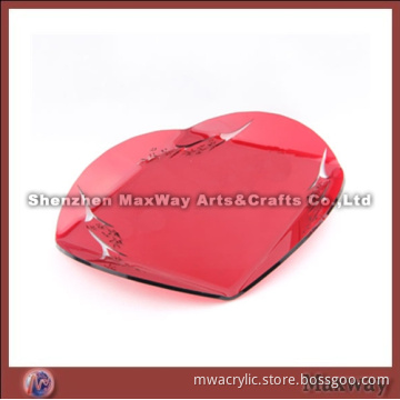 Red Heart-shaped High Grade Acrylic Tray